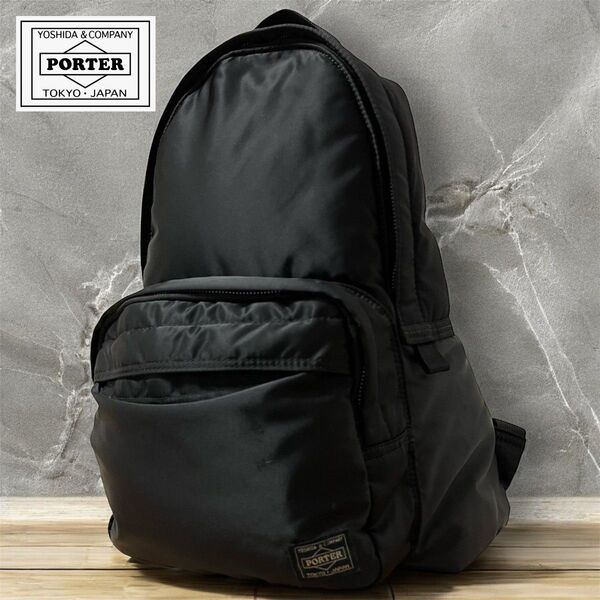 ★極美品★ PORTER TANKER ポーター タンカー リュック バックパック デイパック 黒 ブラック