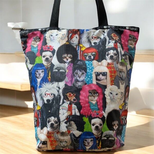 ★完売激レア★レスポートサック 海外セレブ パロディ トートバッグ 犬 猫