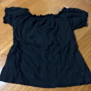 オフショルダートップス 黒