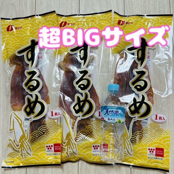 なとり するめ 1枚入×3袋 おつまみ 珍味 まとめ売り 詰め合わせ BIG