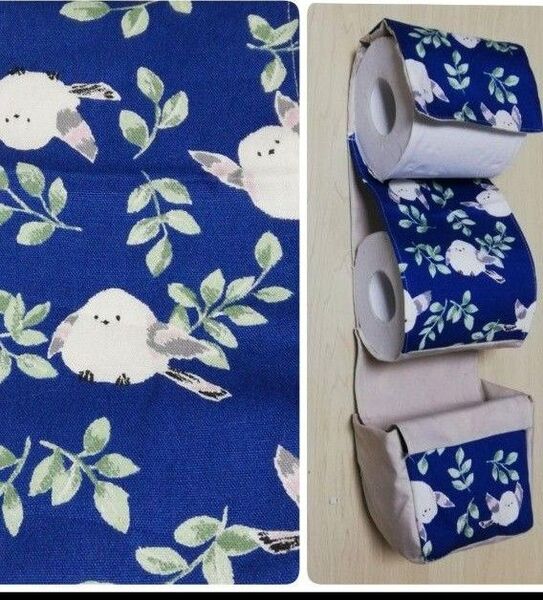 ●新作 シマエナガ 小物 収納 トイレットペーパー ホルダー カバー 小鳥