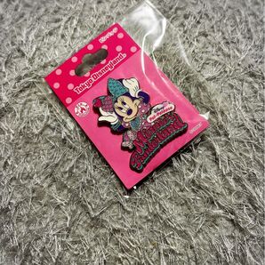 【新品未開封】ディズニー ピンバッジ ミニー パルパルーザ ファンダーランド 水玉 ピンク