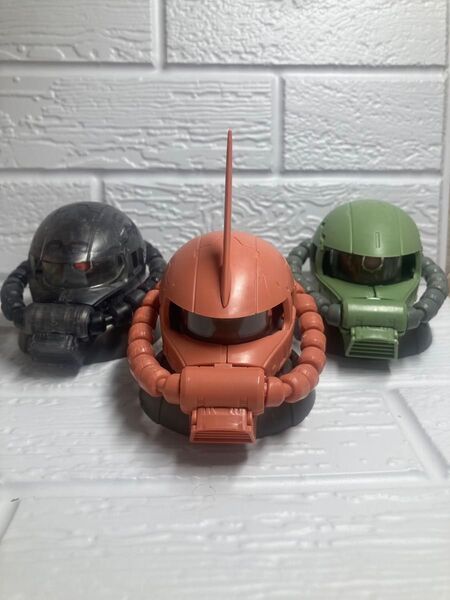 EXCEED MODEL ZAKU HEAD 3点 ジャンク (ガンダム)