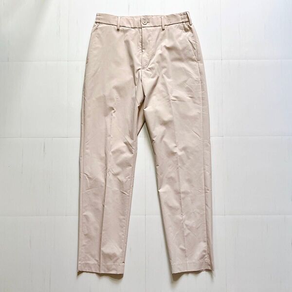 【美品】UNIQLO ユニクロ 感動イージーパンツ/コットンライク ベージュ S ストレッチ スラックス チノパンツ