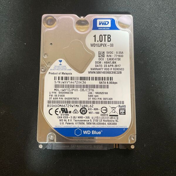 Western Digital 1TB HDD WD10JPVX-08