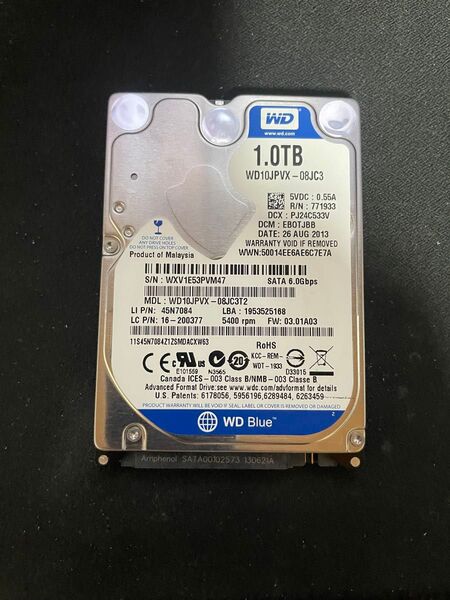 Western Digital 1TB HDD WD10JPVX-08JC3