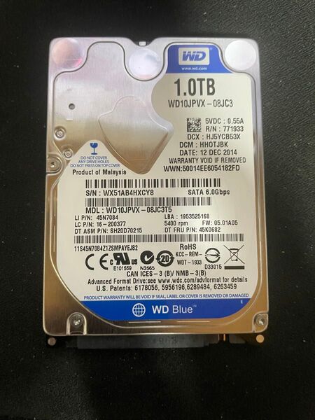 Western Digital 1TB HDD WD10JPVX-08JC3