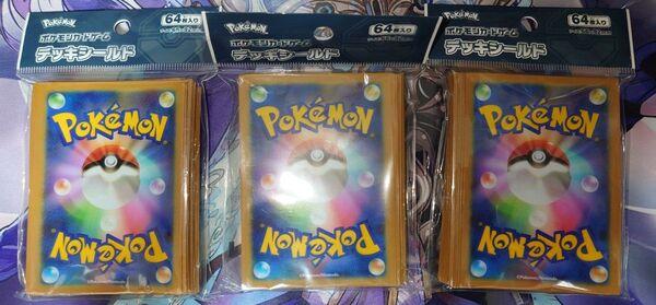 ポケモンカードゲーム デッキシールド ポケカデザイン 3個セット