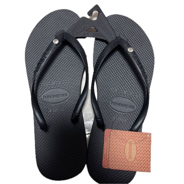 havaianas スタッズ付きサンダル ブラック 37/38 新品未使用