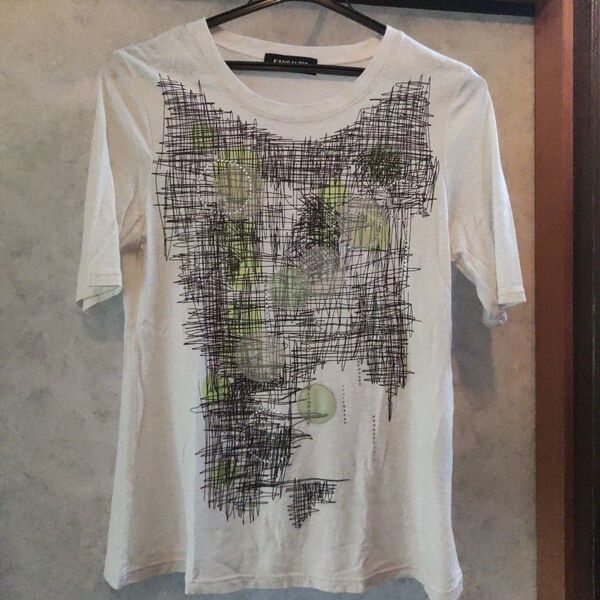美品 カンサイビス グラフィック カットソー チュニック Tシャツ 半袖 半袖Tシャツ 半袖プリントTシャツ