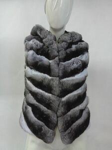  custom-made chinchilla fur fur * the best hood attaching 