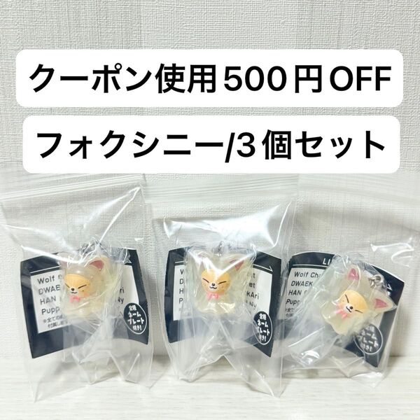 【新品未開封】SKZOO めじるしアクセサリー スキズ ガチャガチャ StrayKids フォクシニー 3個セット