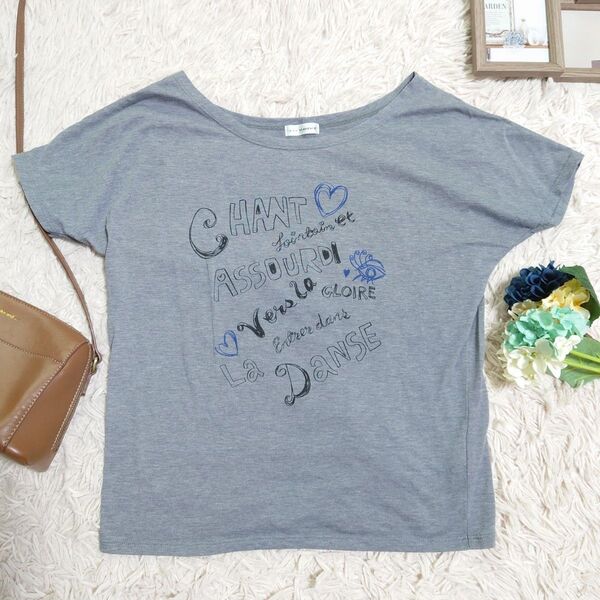 avv standard 半袖 Tシャツ カットソー(M)グレー/綿混合/イトキン シンプル カジュアル