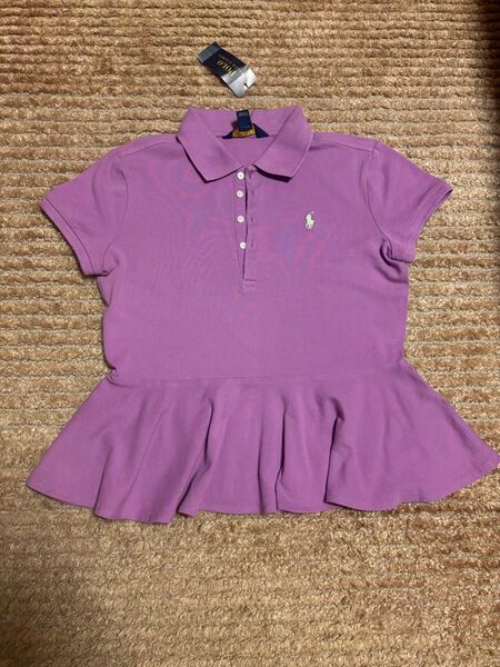 【新品未使用】POLO RALPH LAUREN 半袖ぺプラムポロシャツ