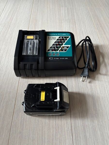 マキタ 14.4v/18v対応 スライド式充電器+BL1860B 互換バッテリー