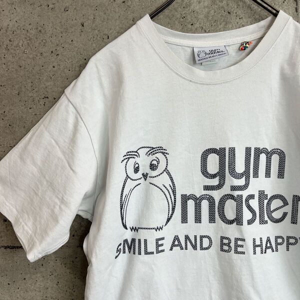 ジムマスター gymmaster Tシャツ メンズ Lサイズ ホワイト G121758 7.4oz チェーンロゴTEE 半袖
