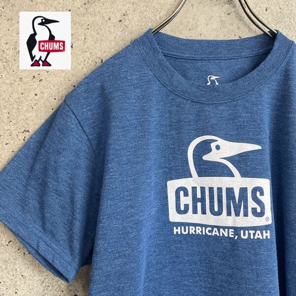 【used】CHUMS チャムス トップス Tシャツ CH01-1954 ブービーフェイス インディゴ メンズ S 半袖