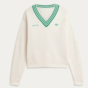 SPORTY & RICH adidas originalsコラボ Vネックセーター
