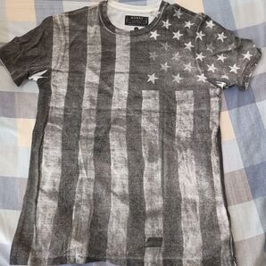 GUESS アメリカ国旗柄 Tシャツ グレー