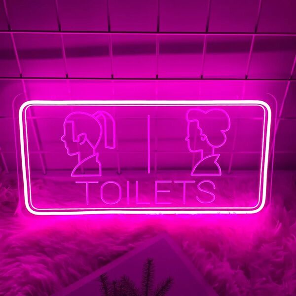トイレ ネオンサイン ネオンライト LEDライト LED ピンクライト インテリア お手洗い 装飾品 インテリア