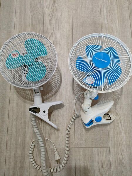 2台セット クリップ式小型ファン 山善 ユアサ 扇風機 卓上扇風機