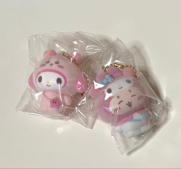 ちいかわ×サンリオキャラクターズ シークレットフロッキーマスコット マイメロ × 古本屋 カニちゃん
