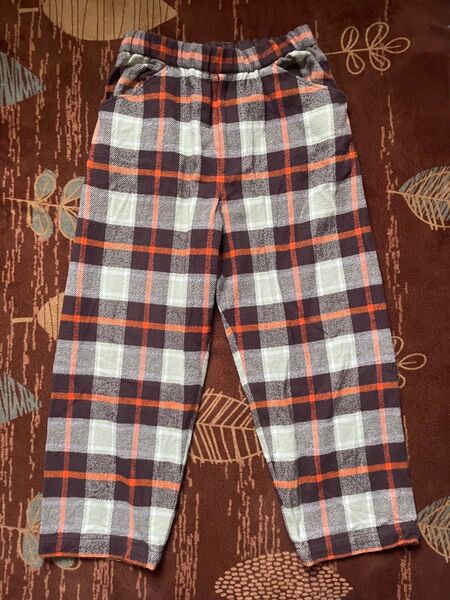 【URU】22AW コットンネルイージーパンツ 2 ワイド チェック