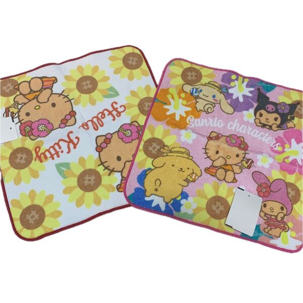 サンリオ ハローキティ クロミ ポムポムプリン マイメロディ キティ 日焼け 日焼けキティ ハンカチ タオル グッズ
