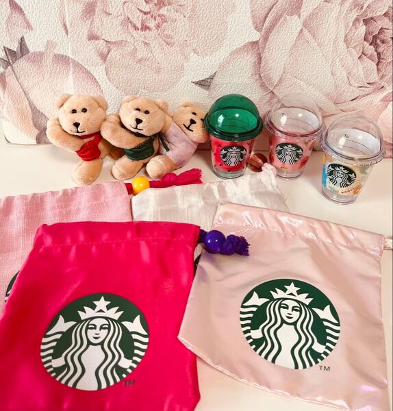 Starbucks スタバグッズ まとめ売り 10点 ミニカップ くま 巾着