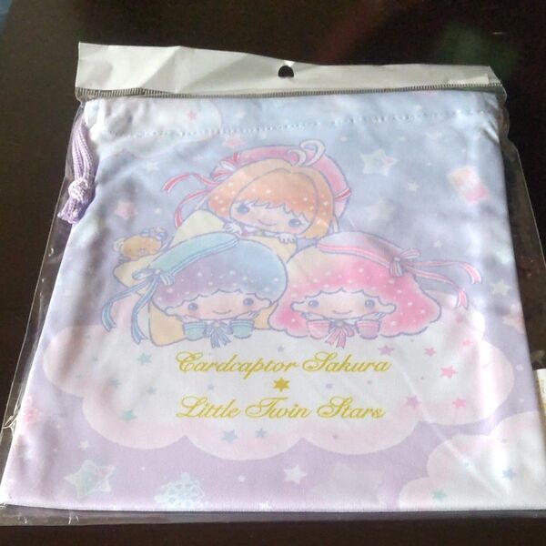 カードキャプターさくら ×Little Twin Stars プリント巾着 サンリオ リトルツインスターズ キキララ