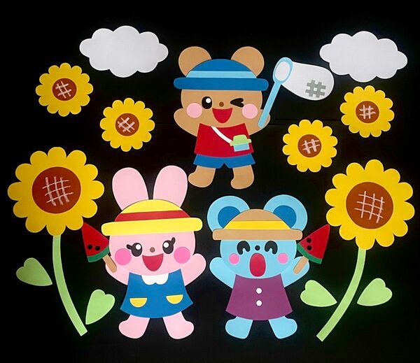 壁面飾り 夏 7月 8月 ひまわり