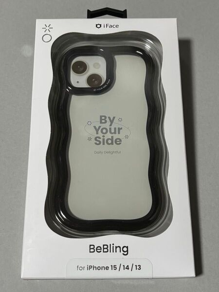 iFace BeBling iPhone15/14/13 ブラック 黒 未使用 スマホケース うねうね