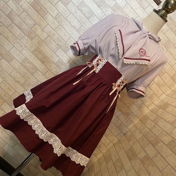 axes femme × Amavel 英国風ボルドーコーデセット