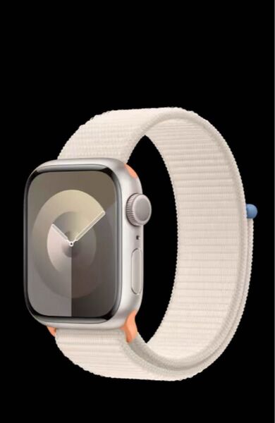 AppleWatch9 GPSモデル 41mm スターライト アルミニウムケース アップルウォッチ 純正スポーツバンド未開封