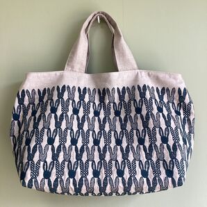 ミナペルホネン最新pomppiabeigeトートバッグハンドメイド