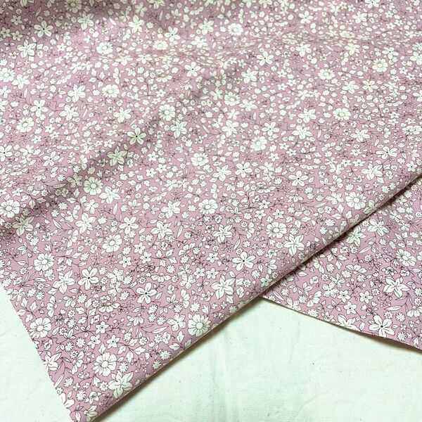 小花柄 生地 ピンク ハンドメイド 綿100%