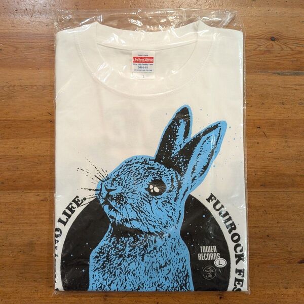 新品 フジロック 22 タワレコ マッドバニー L Tシャツ FUJI 青 UG tee FUJI ROCK バンドT 半袖