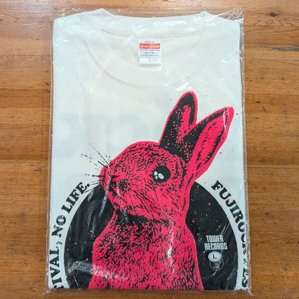 新品 フジロック 22 タワレコ マッドバニー L Tシャツ FUJI 赤 UG tee FUJI ROCK バンドT 半袖