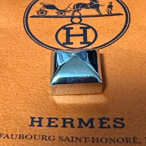 エルメス メドール スカーフリング ツイリー シルバー 一個 HERMES 送料込み
