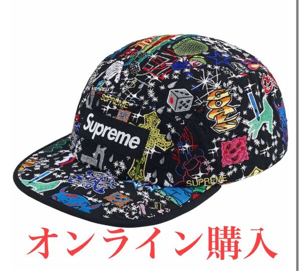 supreme AOI Embroidered Camp Cap 黒