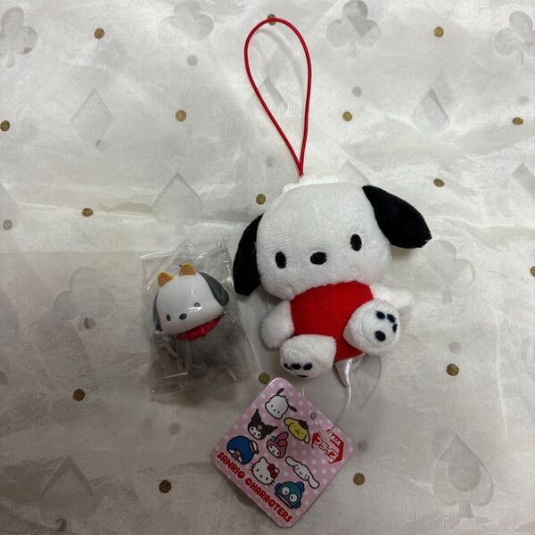 シークレット ちびっとも シリーズ ポチャッコ 天使と小悪魔 サンリオ SANRIO プライズ ポチャッコぬいぐるみキーホルダー