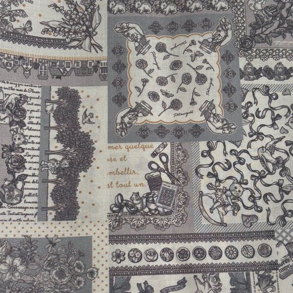 ジョリーフルール JOLIFLUR LA TOILE マイリトルテイラー 生地 ハギレ ねこ うさぎ ハンドメイド 173