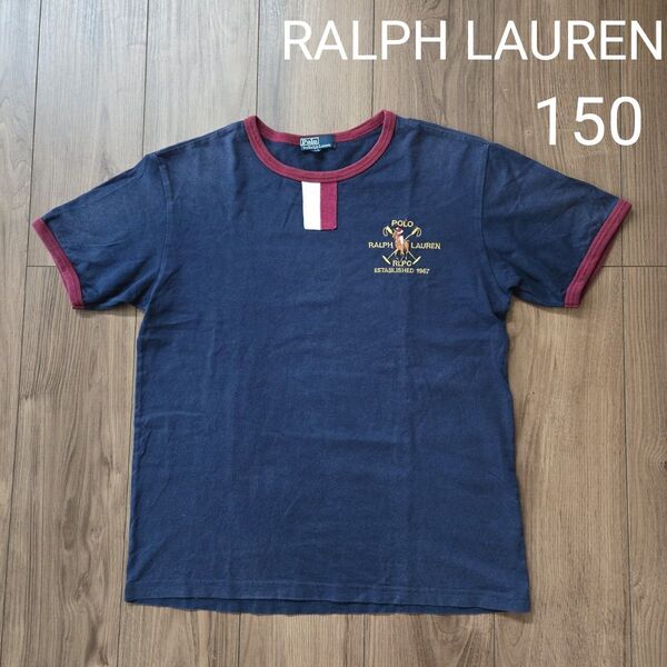 【RALPH LAUREN】 半袖 Tシャツ トップス ネイビー POLO