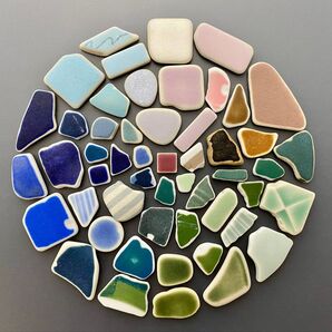 シー陶器 シータイル(126) カラフル 極小〜中サイズ