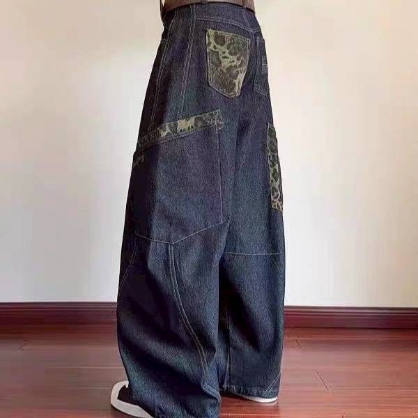 デニム パンツ ワイド カーゴパンツ ワーク ルーズ 大きいサイズパンツ ペインターパンツ カジュアル ゆったり