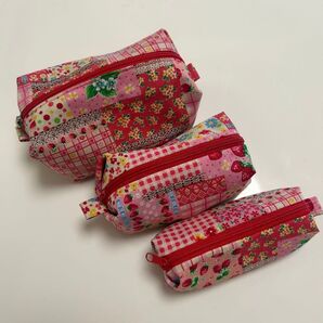 キャラメルポーチ3点セット ハンドメイド