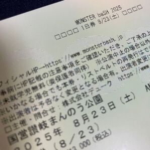 MONSTER baSH 2025 8/23 1日券 チケット 1枚 モンスターバッシュ モンバス