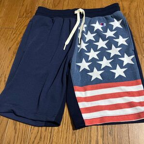 Champion ハーフパンツ アメリカ国旗 Mサイズ ネイビー系 メンズ