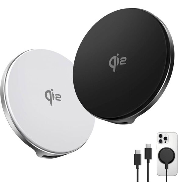 Qi2 ワイヤレス 充電器 15W 急速充電 magsafe 充電器 ブラック