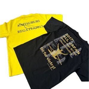 【2枚組】レガッタ ローイングクラブチーム 半袖Tシャツ LL ブラック イエロー